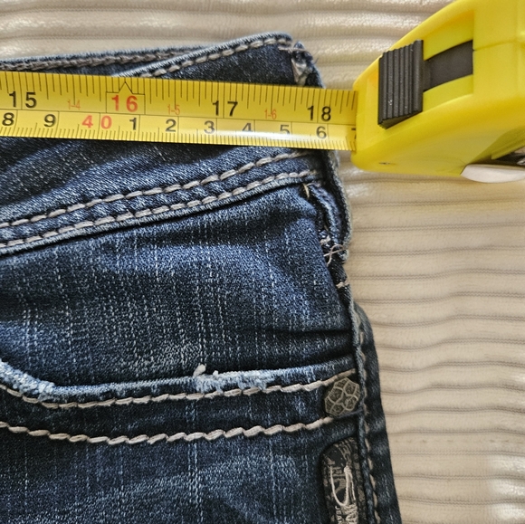 Silver Women's Blue Denim Shorts Size 33 Marti - Picture 15 of 16